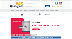 Desktop Screenshot of msappliances.com